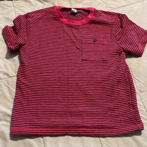 Old Navy Pink and Black Striped Tee